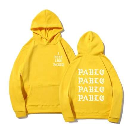 Lucky me i see Ghosts Graffiti Letter Yellow Hoodie